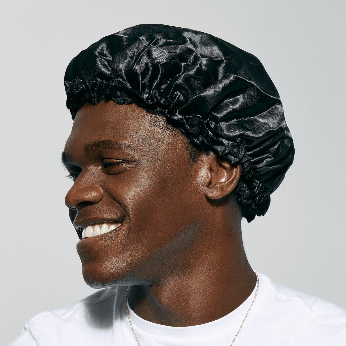 Kiss Colors & Care Silky Satin X-Large Bonnet Cap - Black | Extra-Large, Silk Bonnet, Sleep Bonnet, Hair Accessories