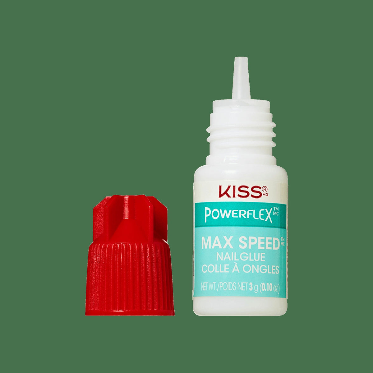 Kiss PowerFlex Maximum Speed Fake Nail Glue - 0.10 oz. | Nail Adhesive, Press-On Glue, Fast Drying, Strong Hold