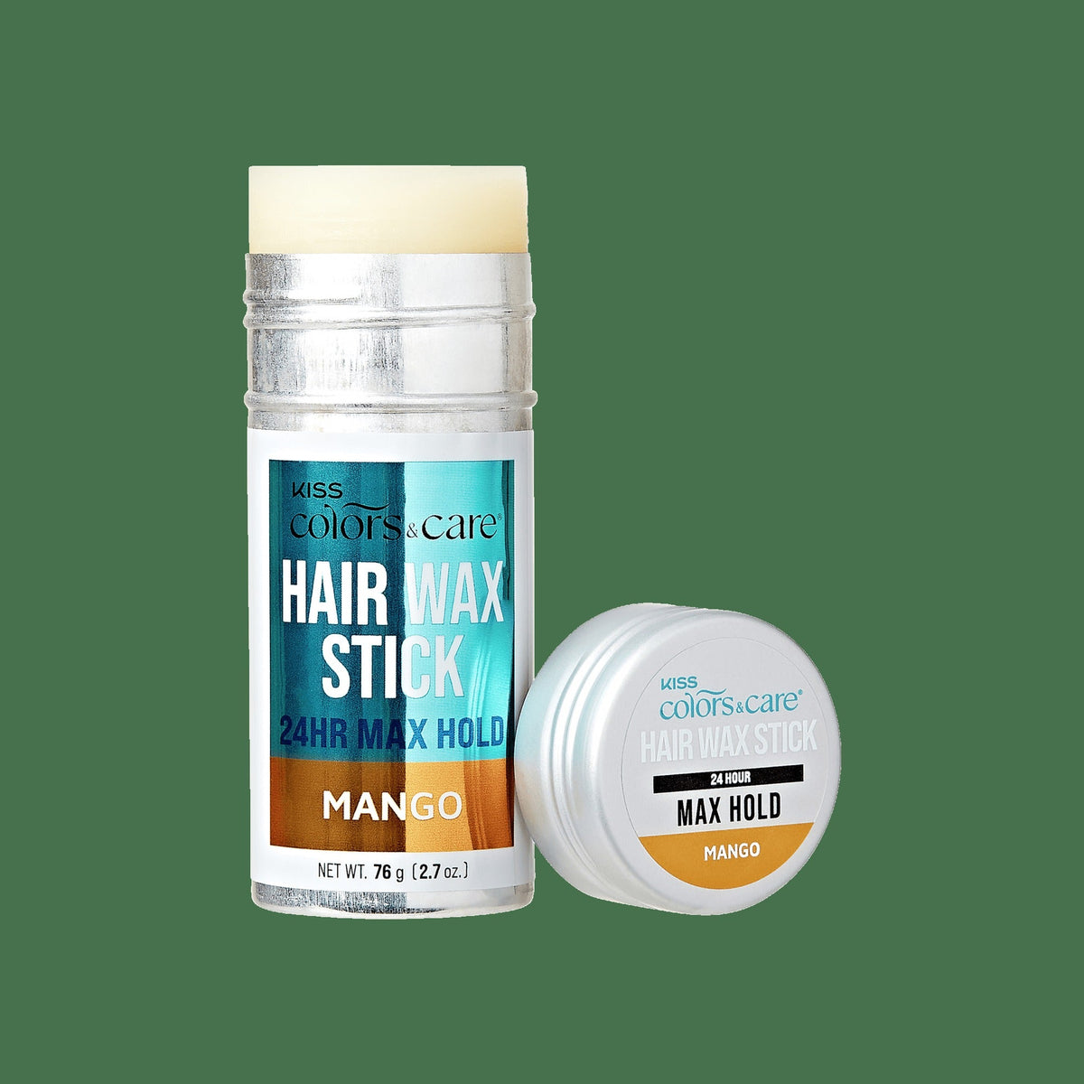 Kiss Colors & Care Edge Fixer Wax Stick - Mango | Edge Control, Baby Hair Gel, 24 hr Max Hold, Push-Up Application, Hair Care