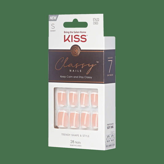 Kiss Classy Press On Glue Nails - Simple Enough