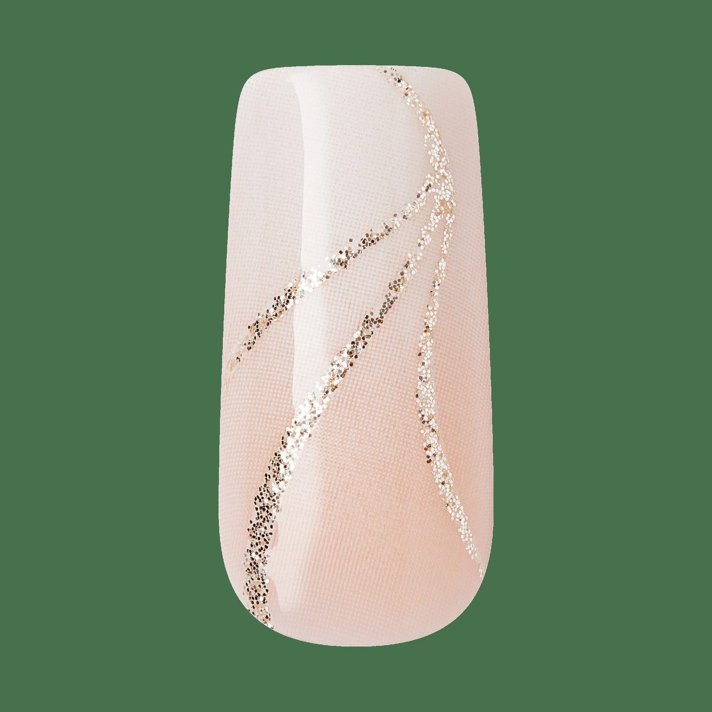 Kiss Glam 3D & Jewel Press On Fake Glue Nails - Wrapped in Beauty | 3D & Jewel French Design, White, Long, Square