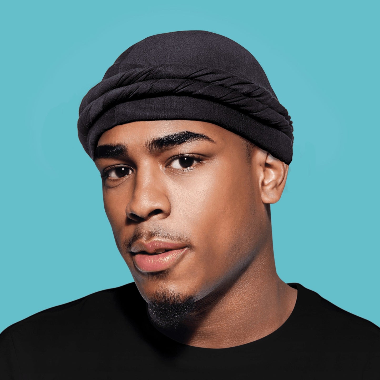 Kiss Colors & Care Premium Satin-Lined Halo Turban & 2 Wave Caps - Black | Wave Cap, Stocking Cap, One Size, Hair Accessories