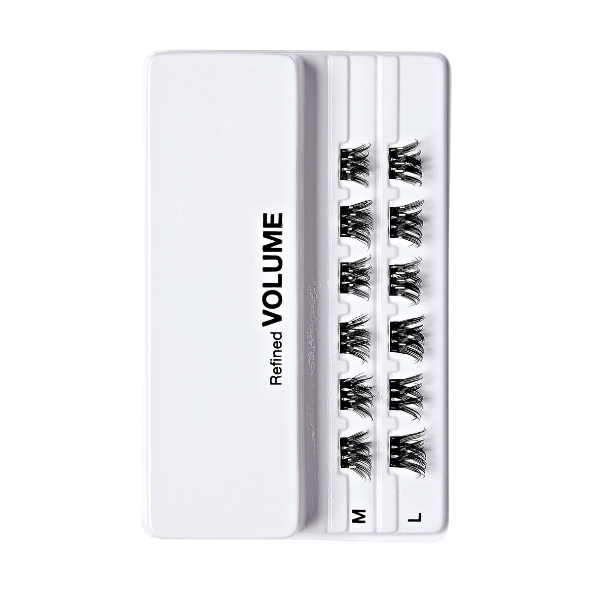 Impress Falsies Pre-Glued False Eyelashes Minipack - Refined | 12 Lash Clusters, 10mm-12mm