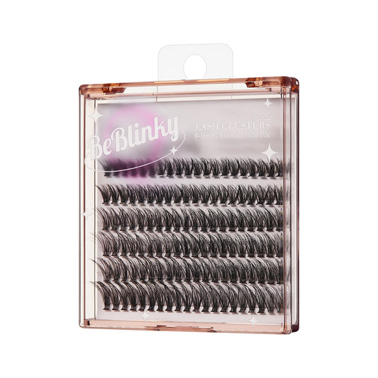 BeBlinky False Eyelashes, Narrow Band - Voluminous | 120 Clusters, Cluster Lashes, 9mm- 16mm