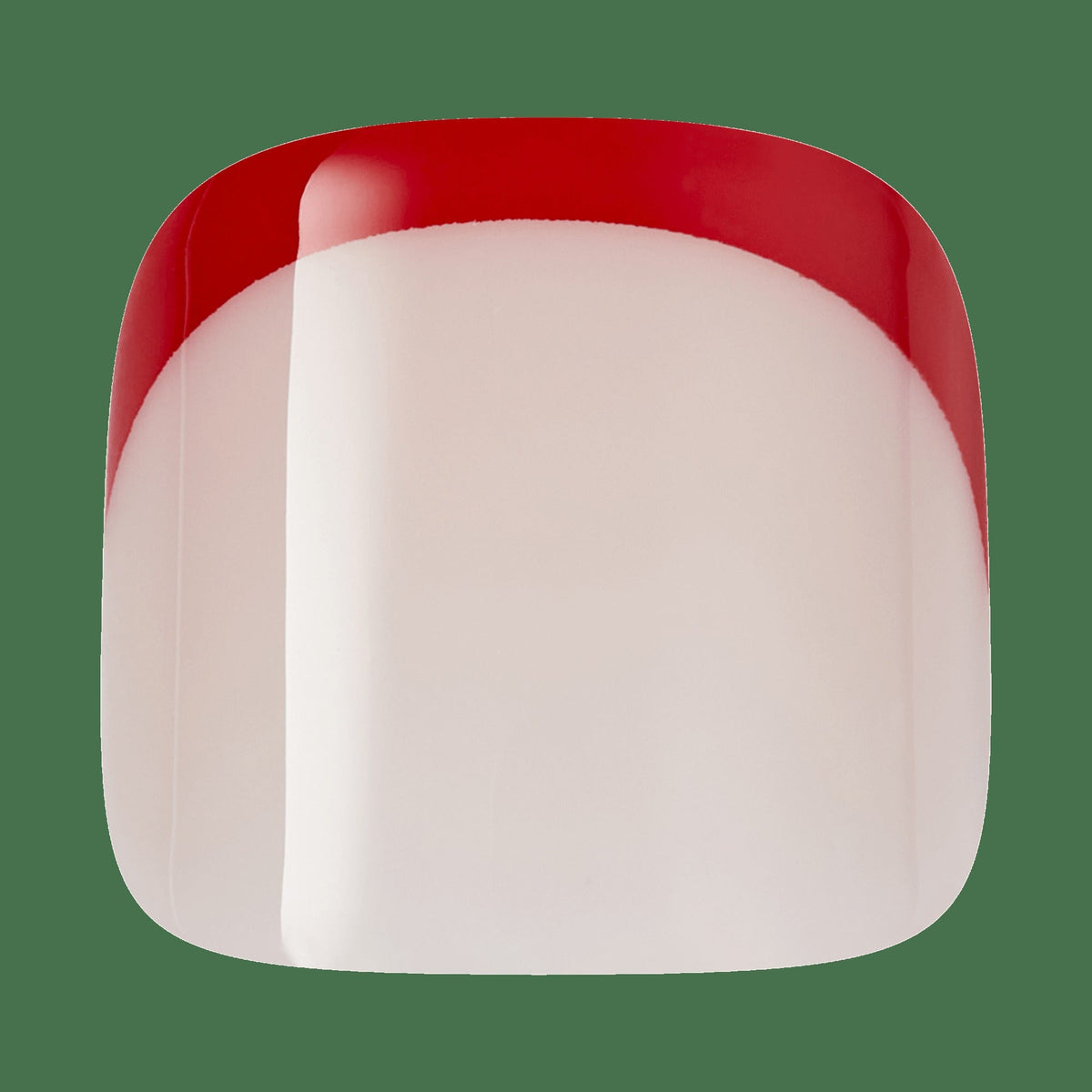 Kiss Core French Press On Fake Glue Toenails - Step Into Style | French, Red, Short, Squoval, Pedicure