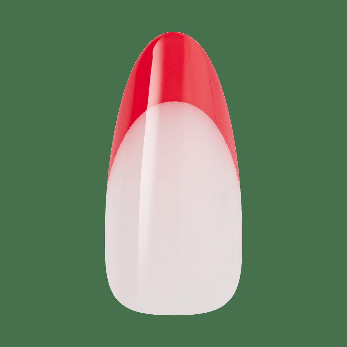 Kiss Luxe Press On Fake Glue Nails - Tidal Quest | 3D & Jewel French Design, Red & Brown, Long, Almond