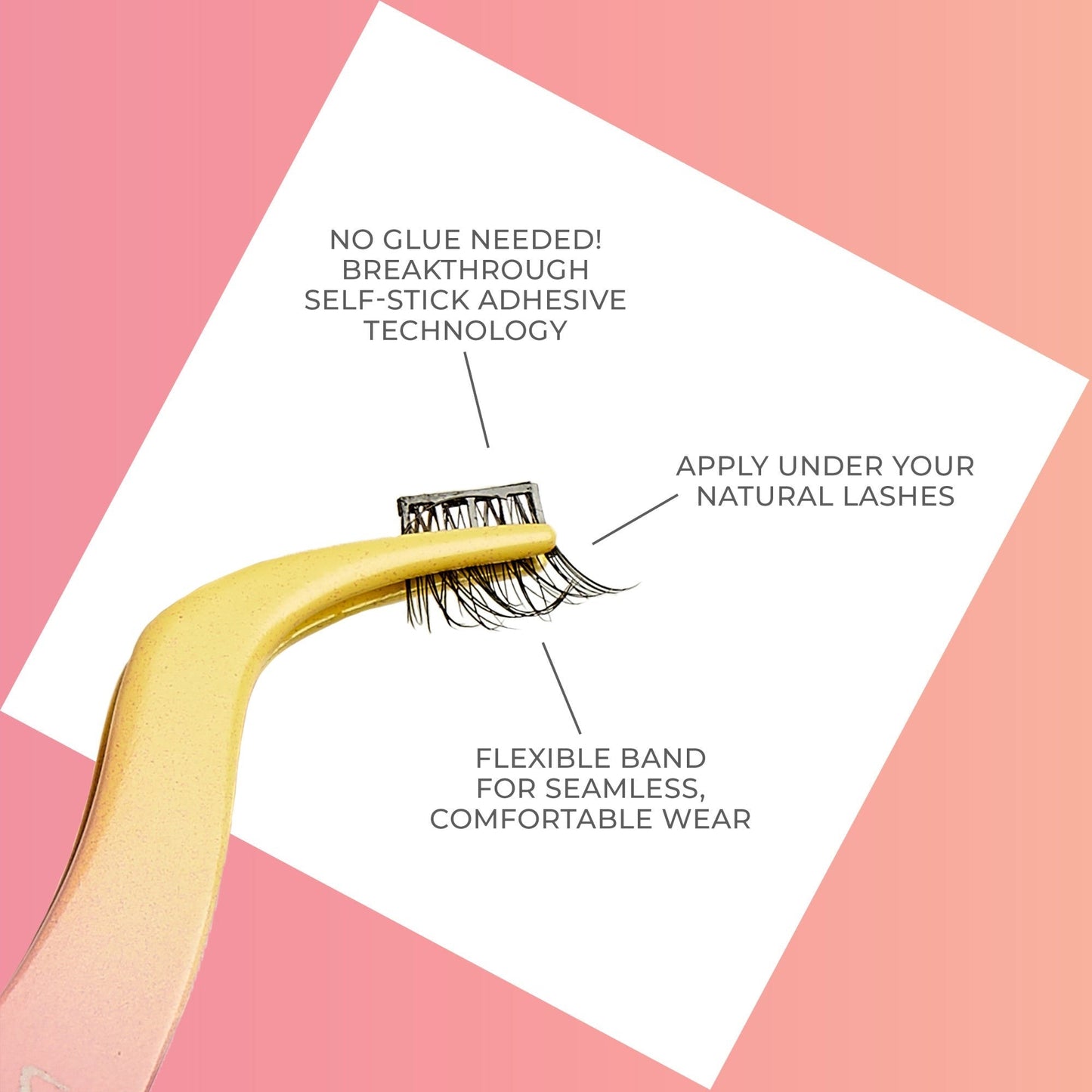 Impress Falsies Pre-Glued False Eyelashes Minipack - Classy | 12 Lash Clusters, With Mini Applicator, 10mm-12mm