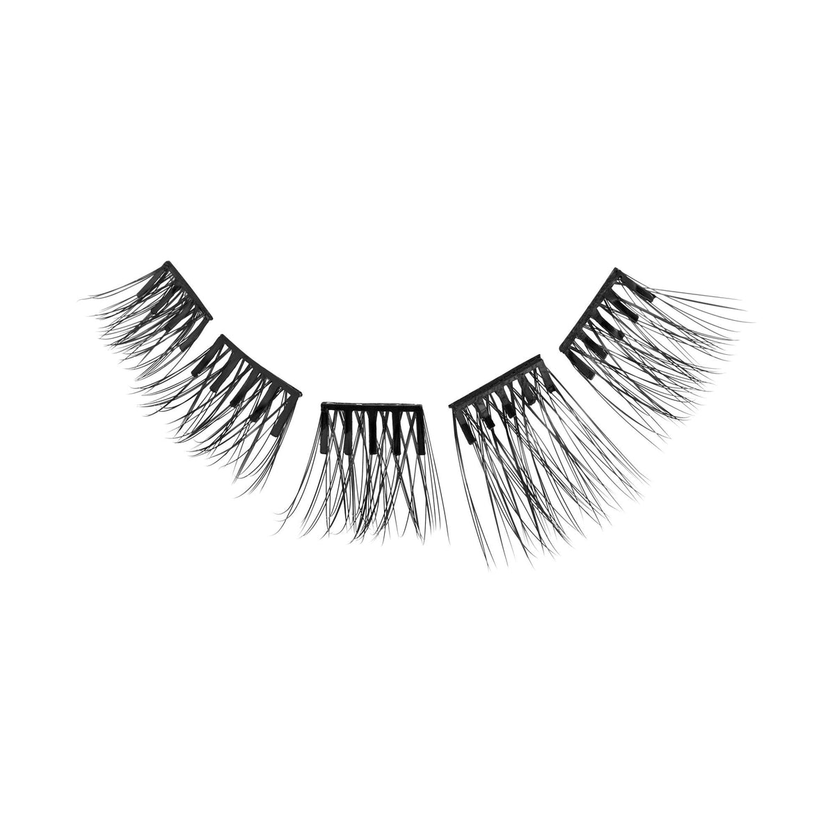Impress+ Pre-Glued False Eyelashes Starter Kit - Soft Natural | 42 Lash Clusters, With Applicator, Includes Inner Clusters, 8mm-14mm