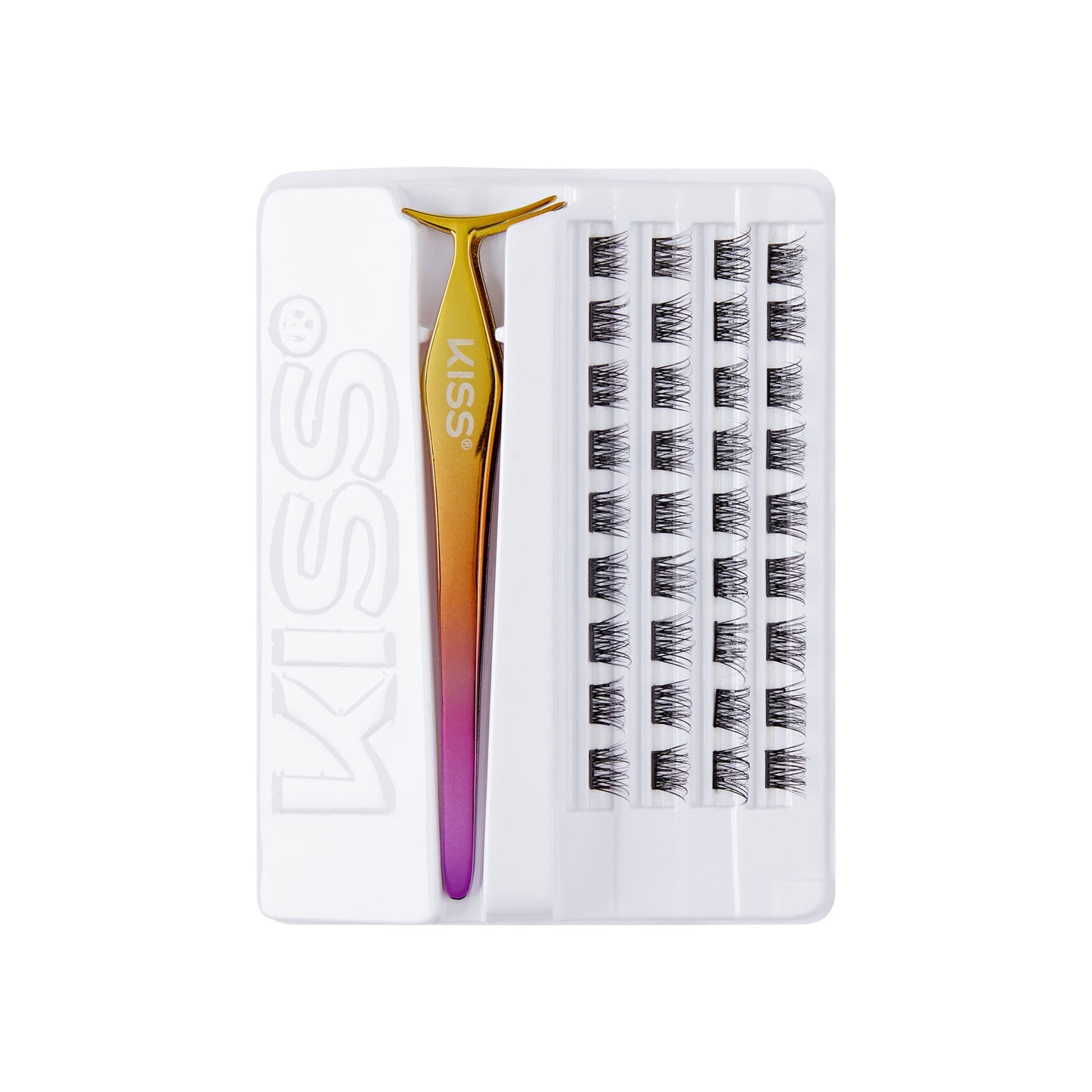 Impress Falsies Pre-Glued False Eyelashes Starter Kit - Natural | 36 Lash Clusters, With Applicator, 12mm-14mm