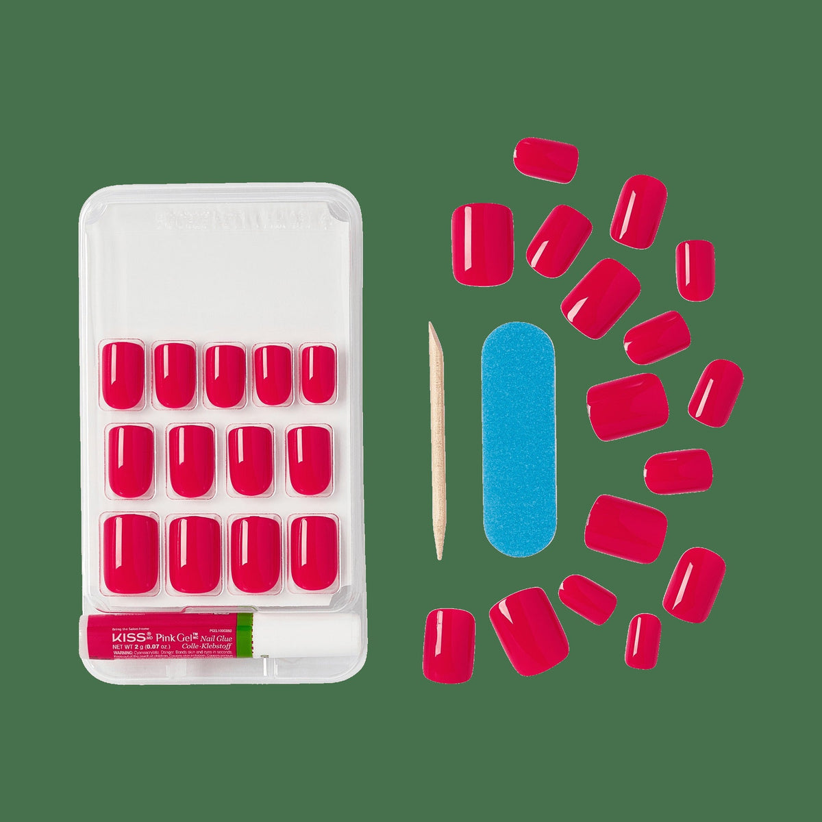 Kiss Salon Color Press On Glue Nails - Truthful