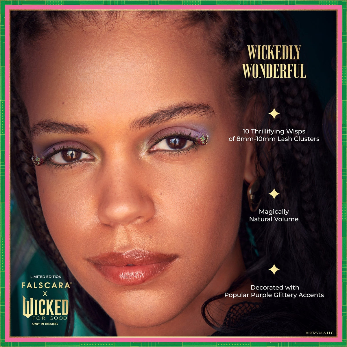 Falscara X WICKED: FOR GOOD | Wickedly Wonderful | DIY False Lash Extensions, Natural, Cluster Lash, Wispy Lashes, 10 Wisps, 8mm-10mm