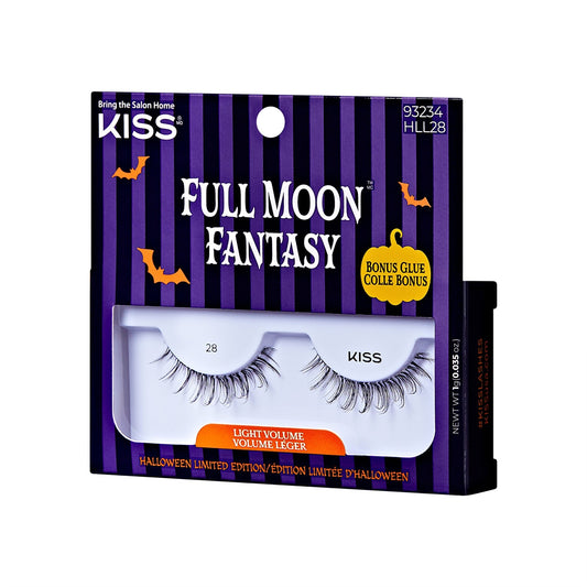 Kiss Halloween 'Full Moon Fantasy' False Eyelashes, Light Volume - Midnight Masquerade | 1 Pair, Strip Lashes, 12mm