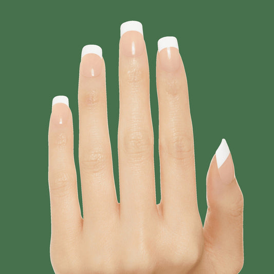 Kiss Salon Acrylic French Press On Glue Nails - Rumor Mill