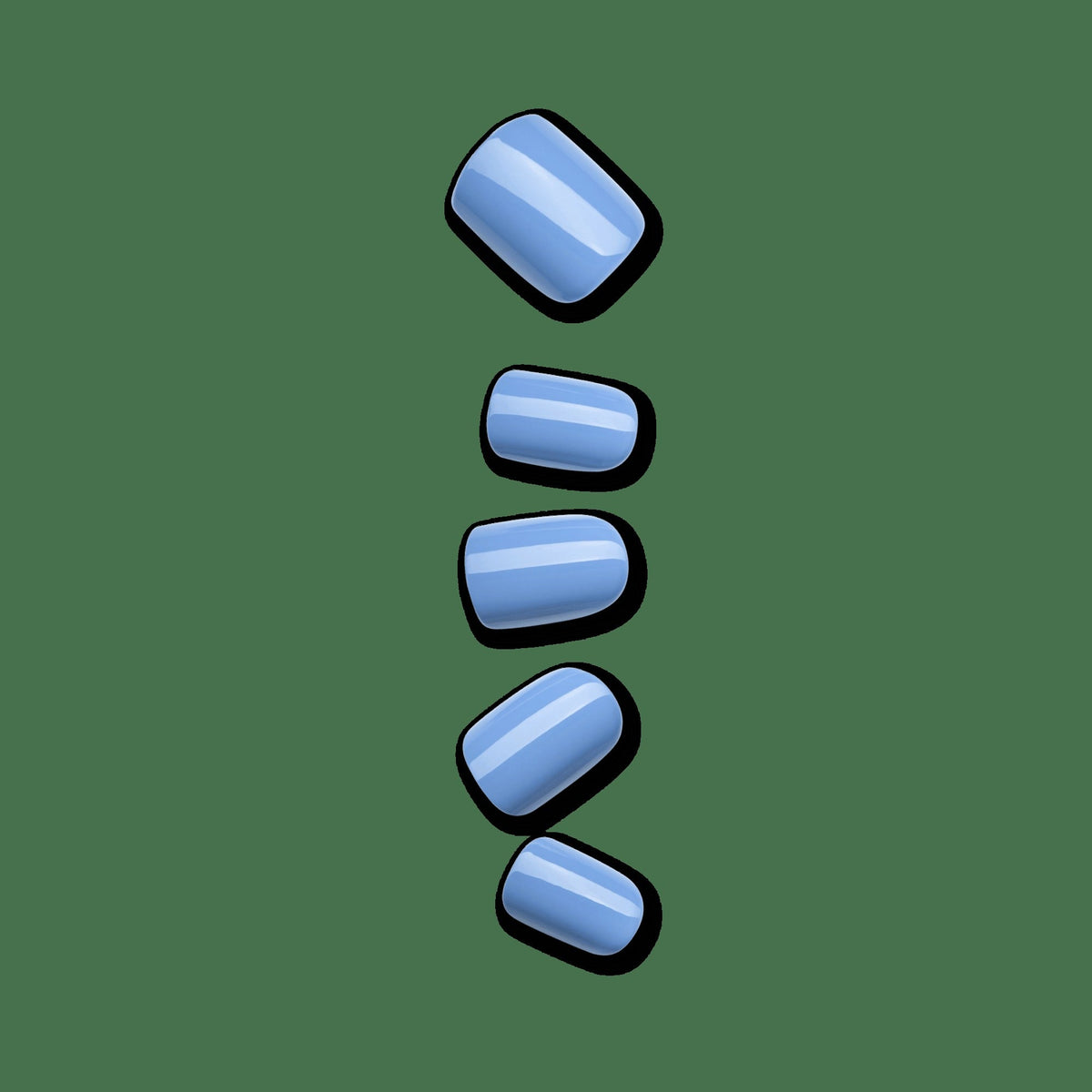 Impress Color No Glue Fake Press On Nails - Baby Why So Blue | Solid, Blue, Short, Squoval, Manicure