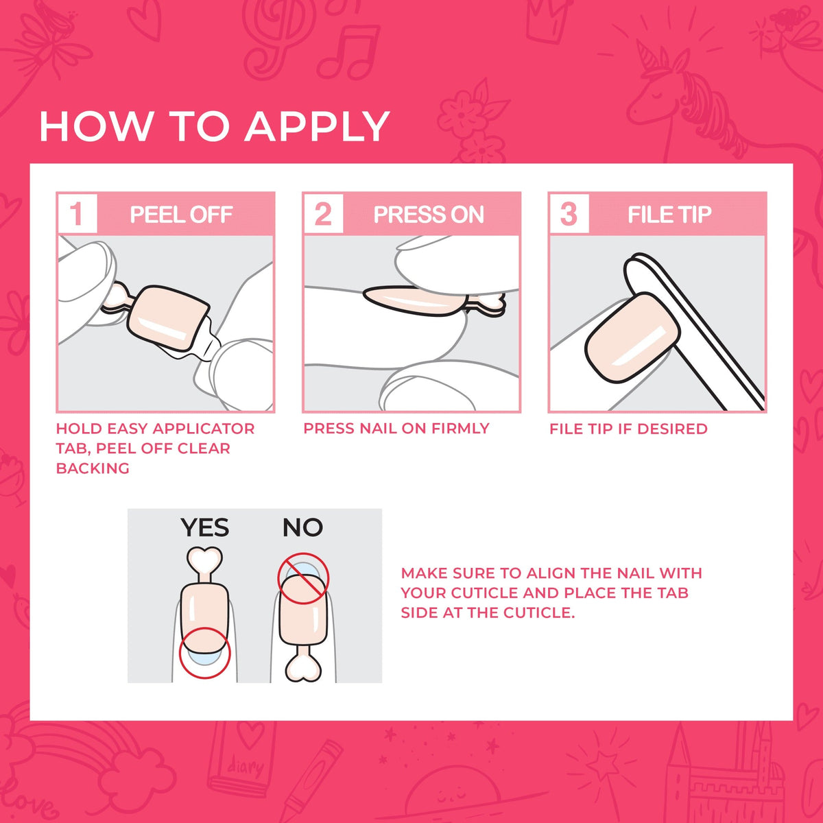 Impress Kids No Glue Fake Press On Nails - Fairy Song | Design, Pink, Kids, Squoval, Manicure