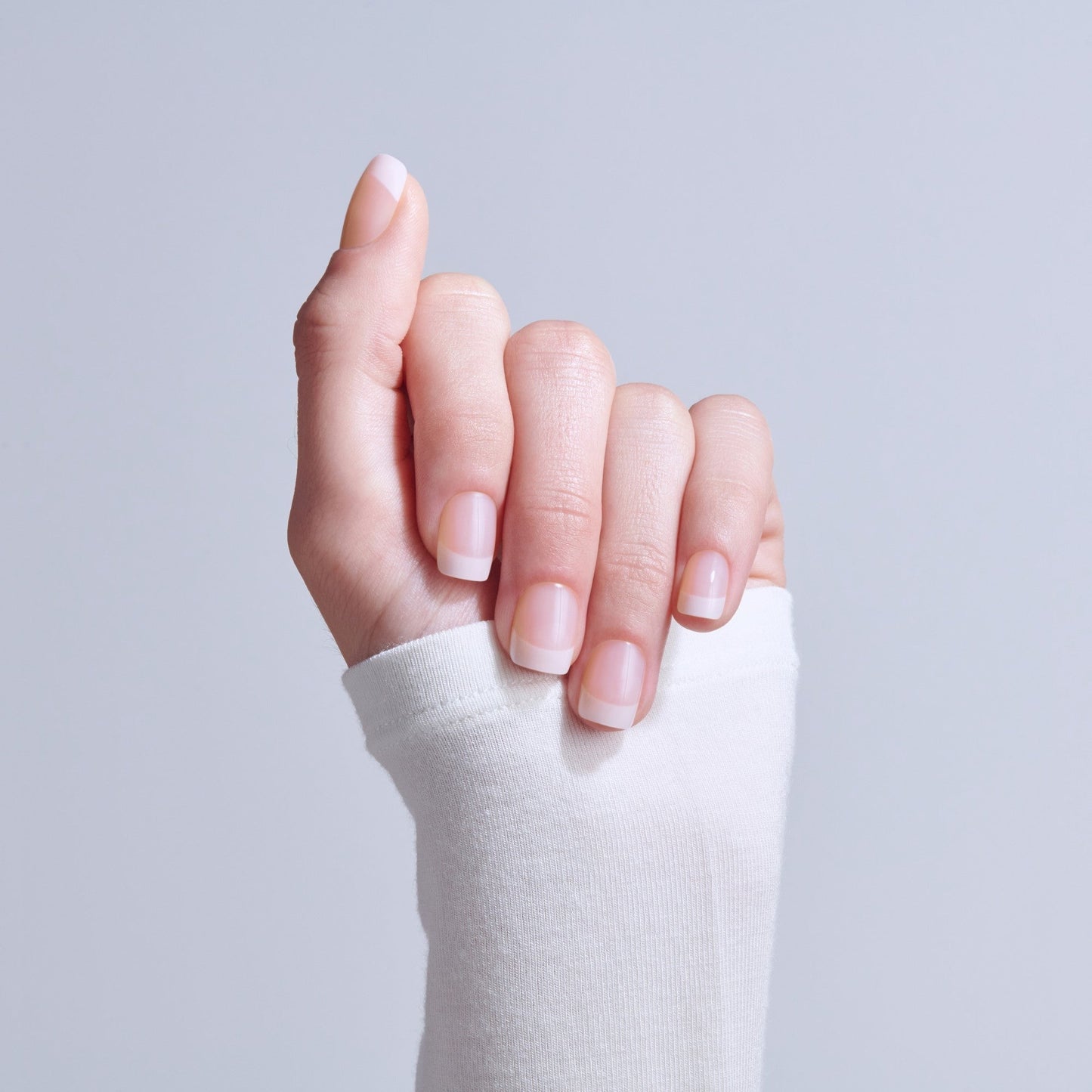 Kiss Core French Press On Fake Glue Nails - Your Moment | French Tips, Neutral, Real Short, Squoval