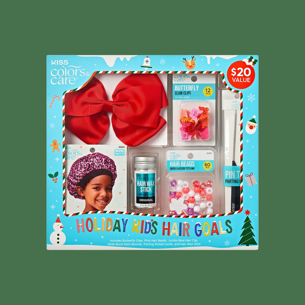 Kiss Colors & Care Kids Holiday Gift Set | Gift Set, Hair Accessories