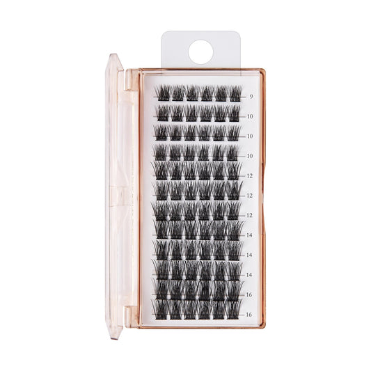 BeBlinky False Eyelashes, Wide Band - Voluminous | 72 Clusters, Cluster Lashes, 9mm- 16mm