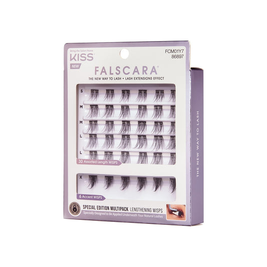 Falscara Wisps Special Edition Multipack - Lengthening | DIY False Lash Extensions, Natural, Cluster Lash, Wispy Lashes, Special Edition, 36 Wisps, 10mm-14mm