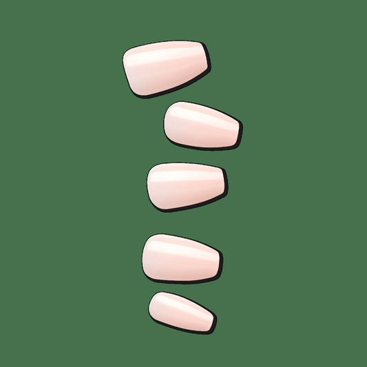 Impress Color No Glue Fake Press On Nails - Serendipity | Solid, Pink, Medium, Coffin, Manicure