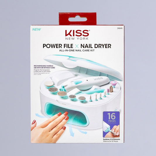 Kiss Power File X Nail Dryer System | All In One Kit, Nail Buffer, Manicure Tool, Electric Nail File