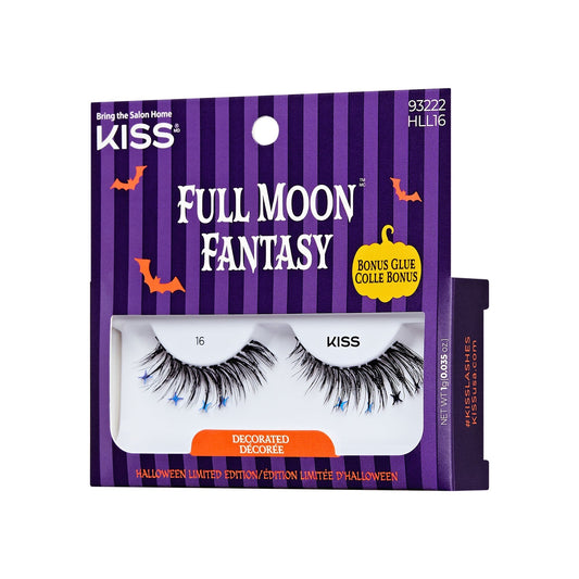 Kiss Halloween 'Full Moon Fantasy' False Eyelashes, Decorated - Sorceress' Secret | 1 Pair, Strip Lashes, 12mm