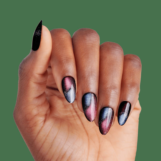 Kiss Gel Fantasy Magnetic Press On Glue Nails - Moonlit Veil