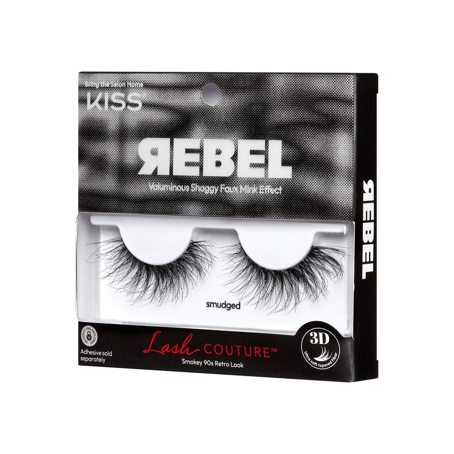 Kiss Lash Couture Rebel Collection False Eyelashes - smudged | 1 Pair, Strip Lashes, 14mm