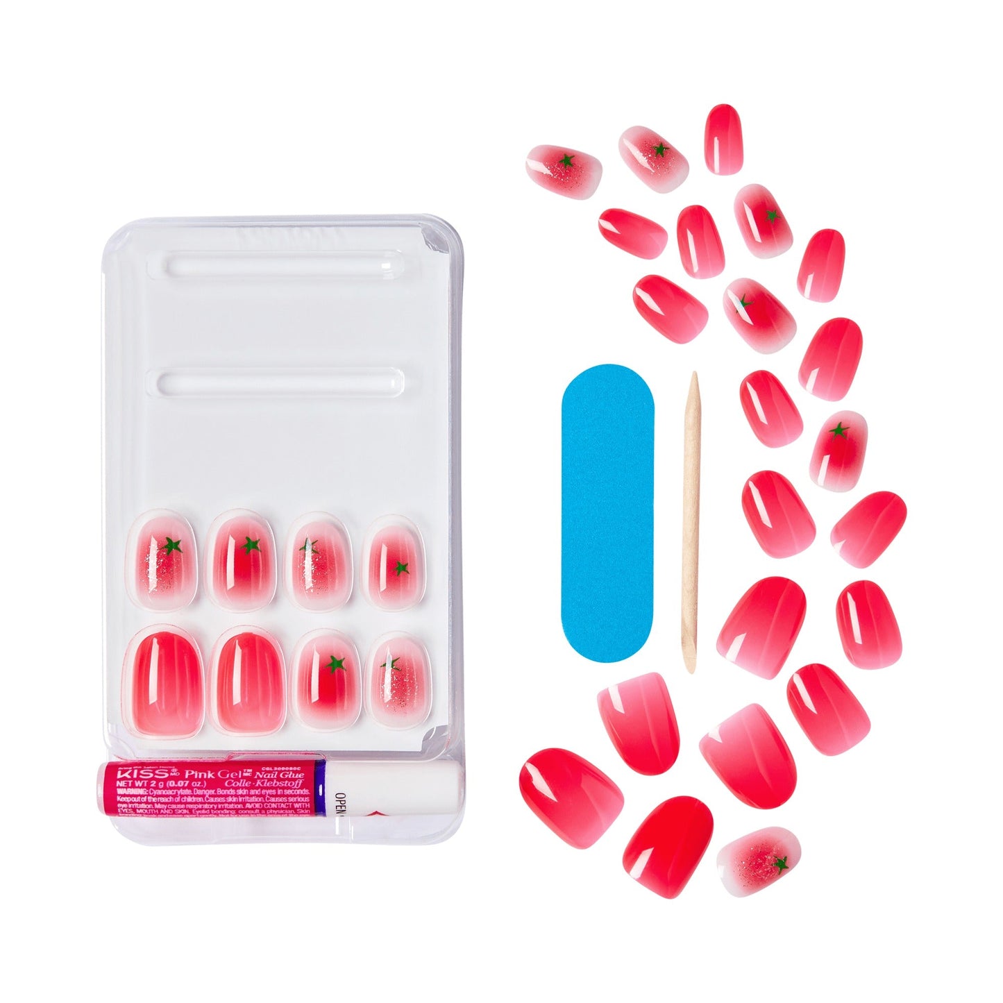Kiss Voguish Fantasy Press On Glue Nails - Easy Love