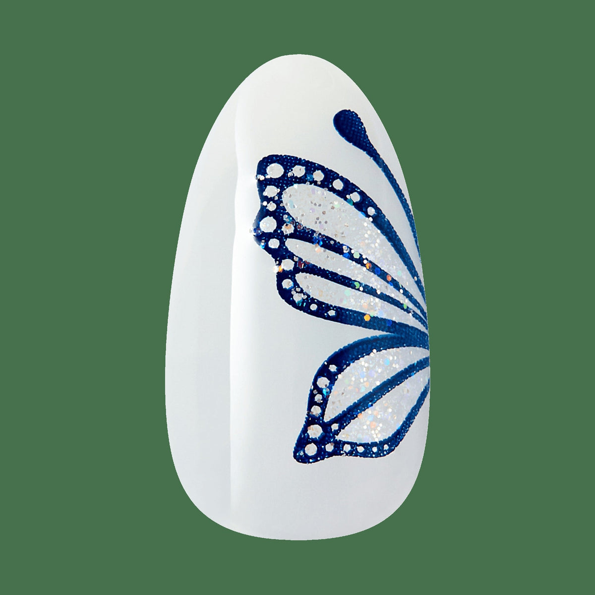 Impress Design No Glue Fake Press On Nails - Dazzle | Design, White, Medium, Almond, Manicure