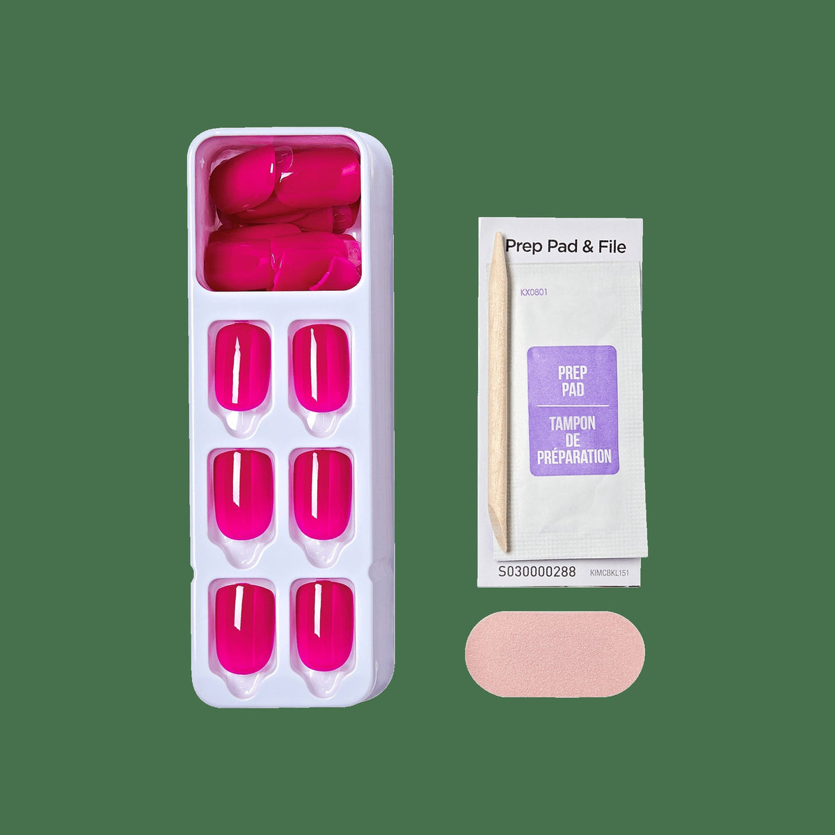 Impress Color No Glue Fake Press On Nails - Smile | Solid, Pink, Short, Squoval, Manicure