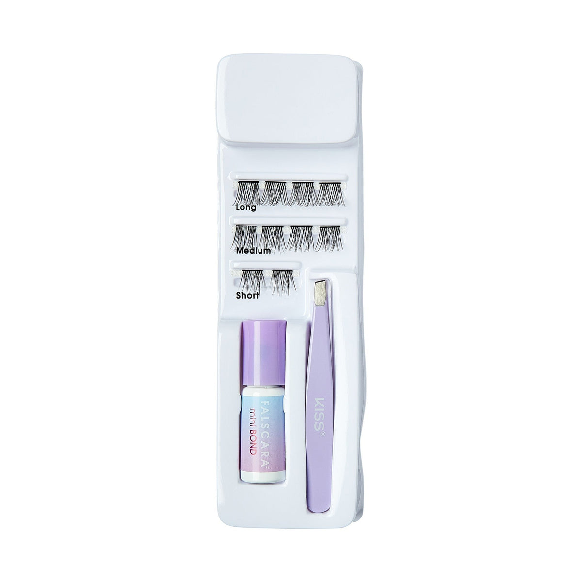 Falscara Lite Bare Essentials Mini Starter Kit | DIY False Lash Extensions, Natural, Cluster Lash, Wispy Lashes, 10 Wisps, 12mm-16mm