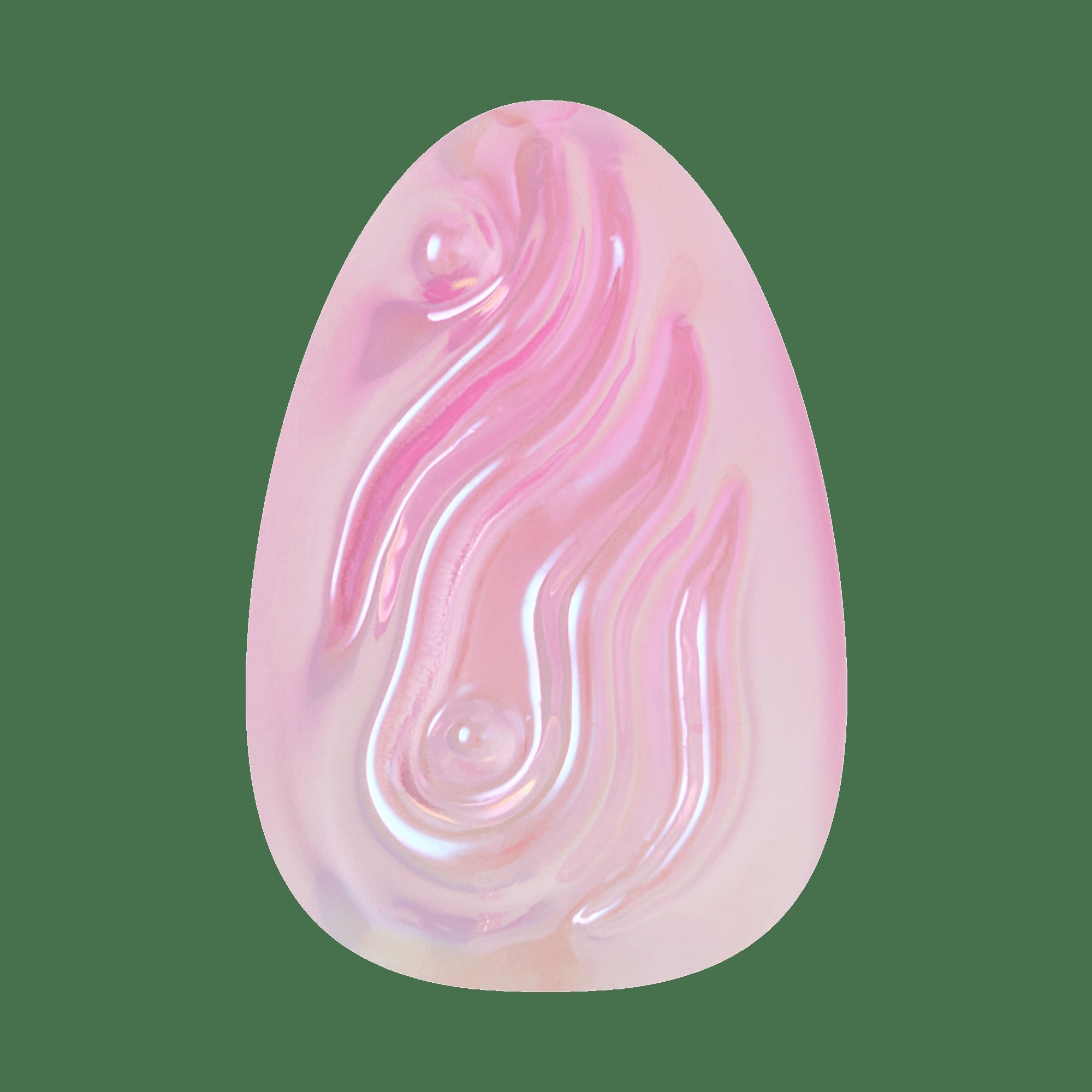 Kiss Glam Jeweled Press On Fake Glue Nails - Starry Chiffon | 3D & Jeweled Design, Pink, Short, Almond
