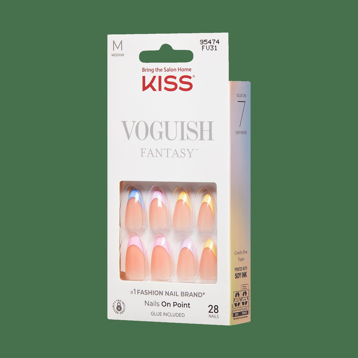 Kiss Voguish Fantasy Press On Glue Nails - Sugar Spin