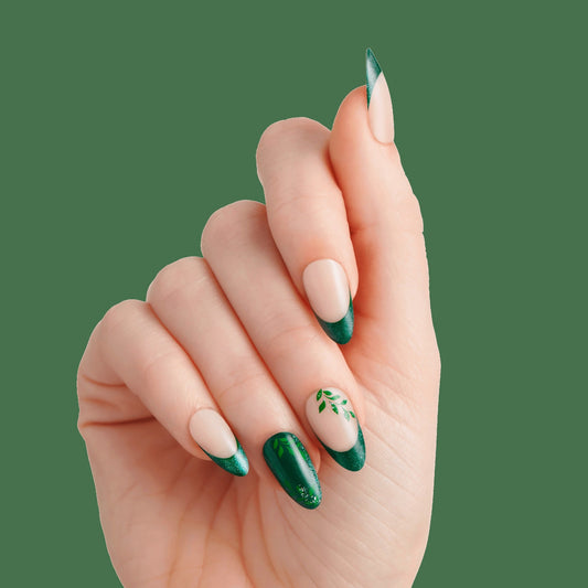 Kiss X WICKED: FOR GOOD | Dreams Take Flight | French Design, Green, Medium, Almond