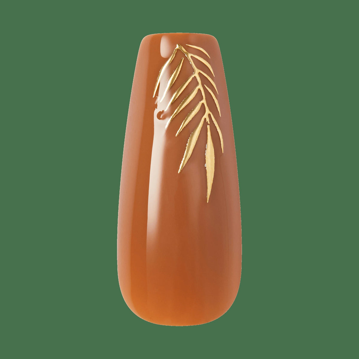 Kiss Glam Jeweled Press On Fake Glue Nails - Golden Hour Glam | 3D & Jewel Design, Brown, Long, Coffin