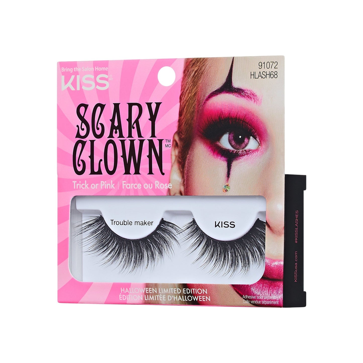 Kiss Halloween False Eyelashes - Trouble maker | 1 Pair, Strip Lashes, 14mm