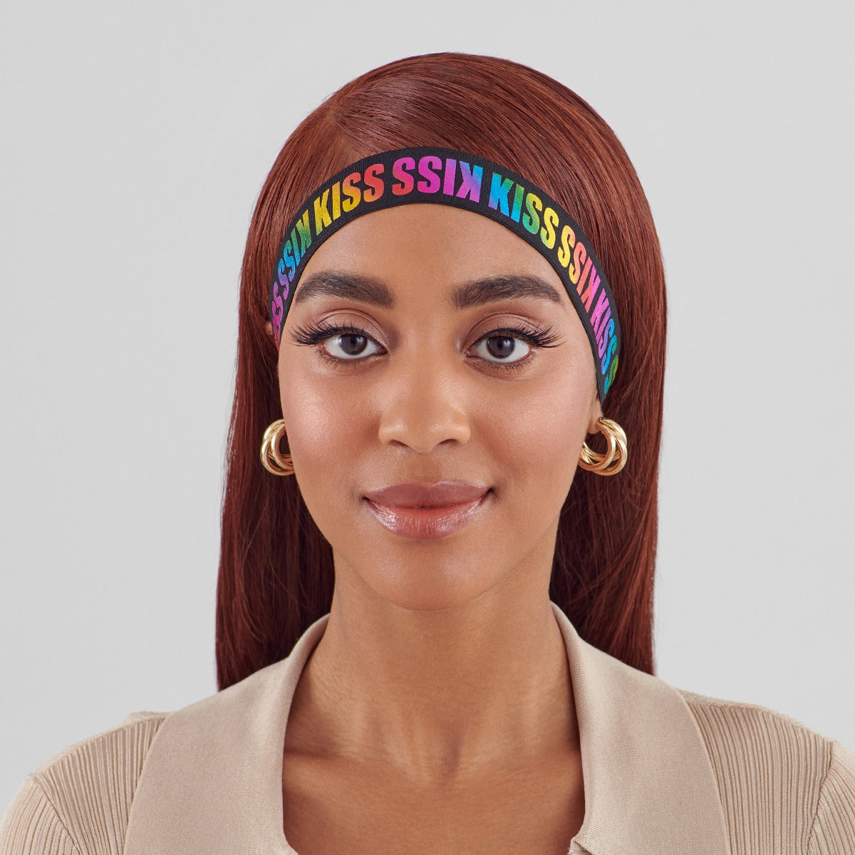 Kiss Colors & Care Perfect Melt Elastic Band - Kiss, 1 1/8" | Wig Grip Band, Hair Accessories