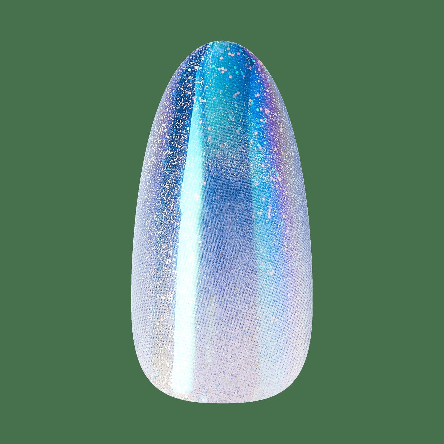 Kiss Glam Embellished Press On Fake Glue Nails - Glow Forever | Design, Blue, Medium, Almond