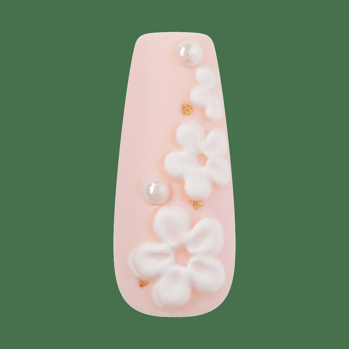 Kiss Luxe Press On Fake Glue Nails - Wandering Tide | 3D & Jewel Design, Pink, Long, Coffin