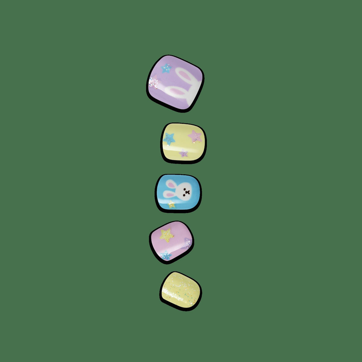 Impress Kids No Glue Fake Press On Nails - Easter Charm | Design, Multicolor, Kids, Squoval, Manicure