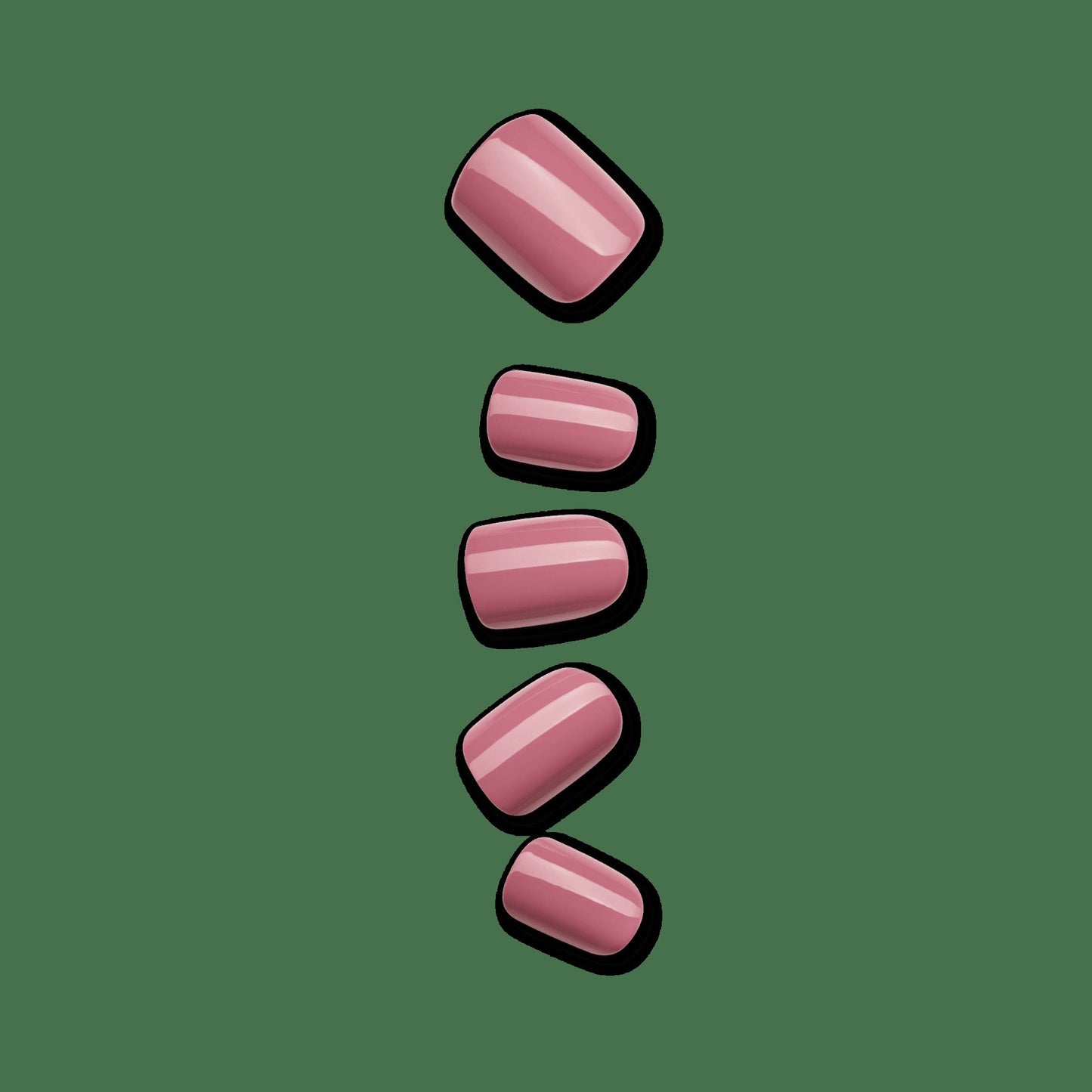 Impress Color No Glue Fake Press On Nails - Petal Pink | Solid, Pink, Short, Squoval, Manicure