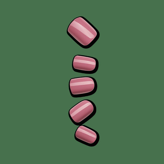 Impress Color No Glue Fake Press On Nails - Petal Pink | Solid, Pink, Short, Squoval, Manicure