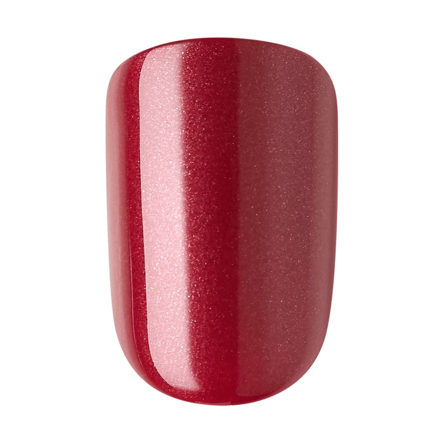 Impress Color No Glue Fake Press On Nails - Red Velvet | Solid, Red, Short, Squoval, Manicure