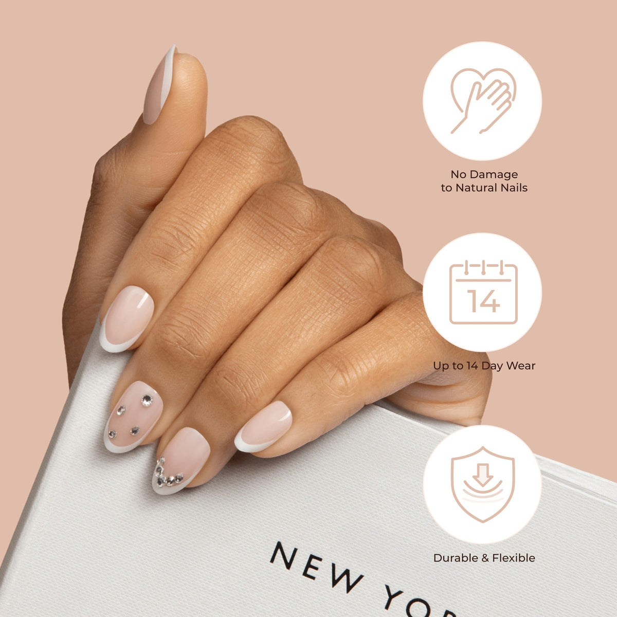 Kiss Classy Premium Press On Glue Nails - Stunning!