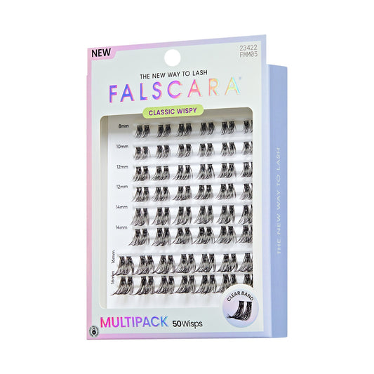 Falscara Classic Wispy Mega Multipack | DIY False Lash Extensions, Cluster Lash, Wispy Lashes, 50 Wisps, 8mm-16mm