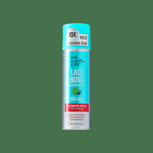 Kiss Colors & Care Lace Bond Spray | Extreme Hold, Wig Adhesive Spray, Wig Glue, 6 oz, Hair Care