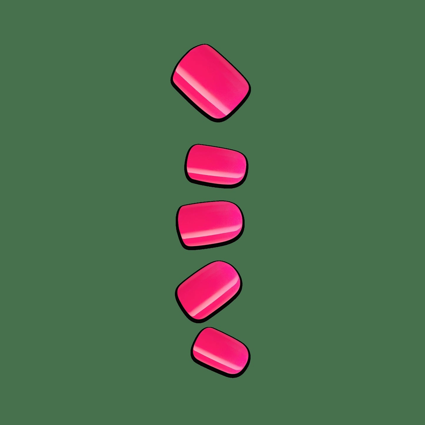 Impress Color No Glue Fake Press On Nails - Melting | Solid, Pink, Short, Squoval, Manicure