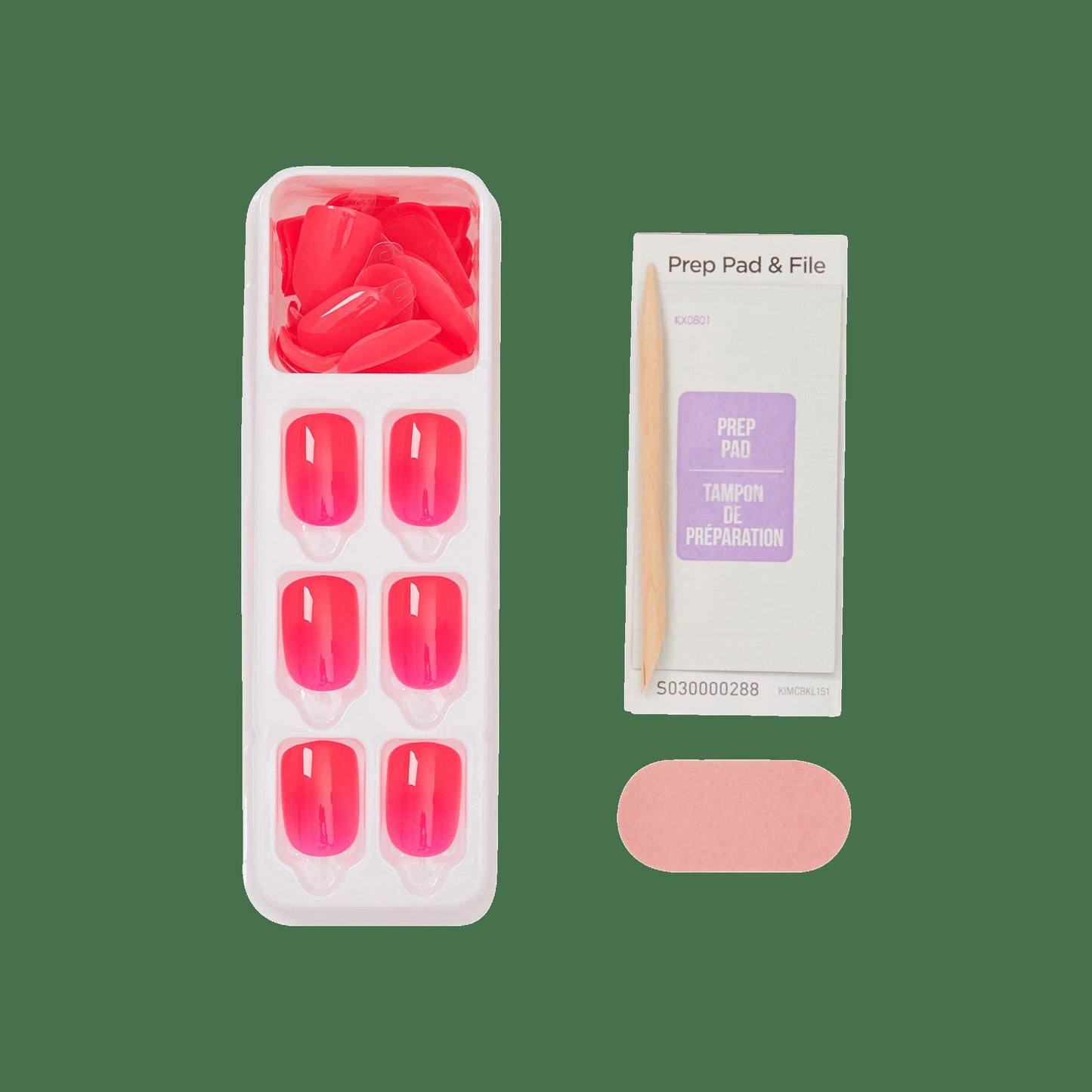 Impress Color No Glue Fake Press On Nails - Melting | Solid, Pink, Short, Squoval, Manicure