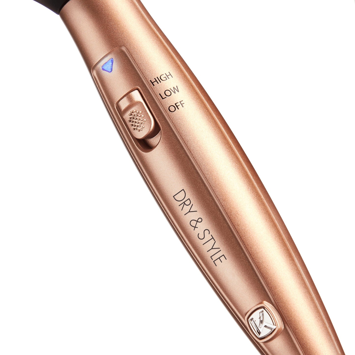 Kiss Dry & Style Tourmaline Ceramic Heat Brush | Hair Straightener, Hair Tools